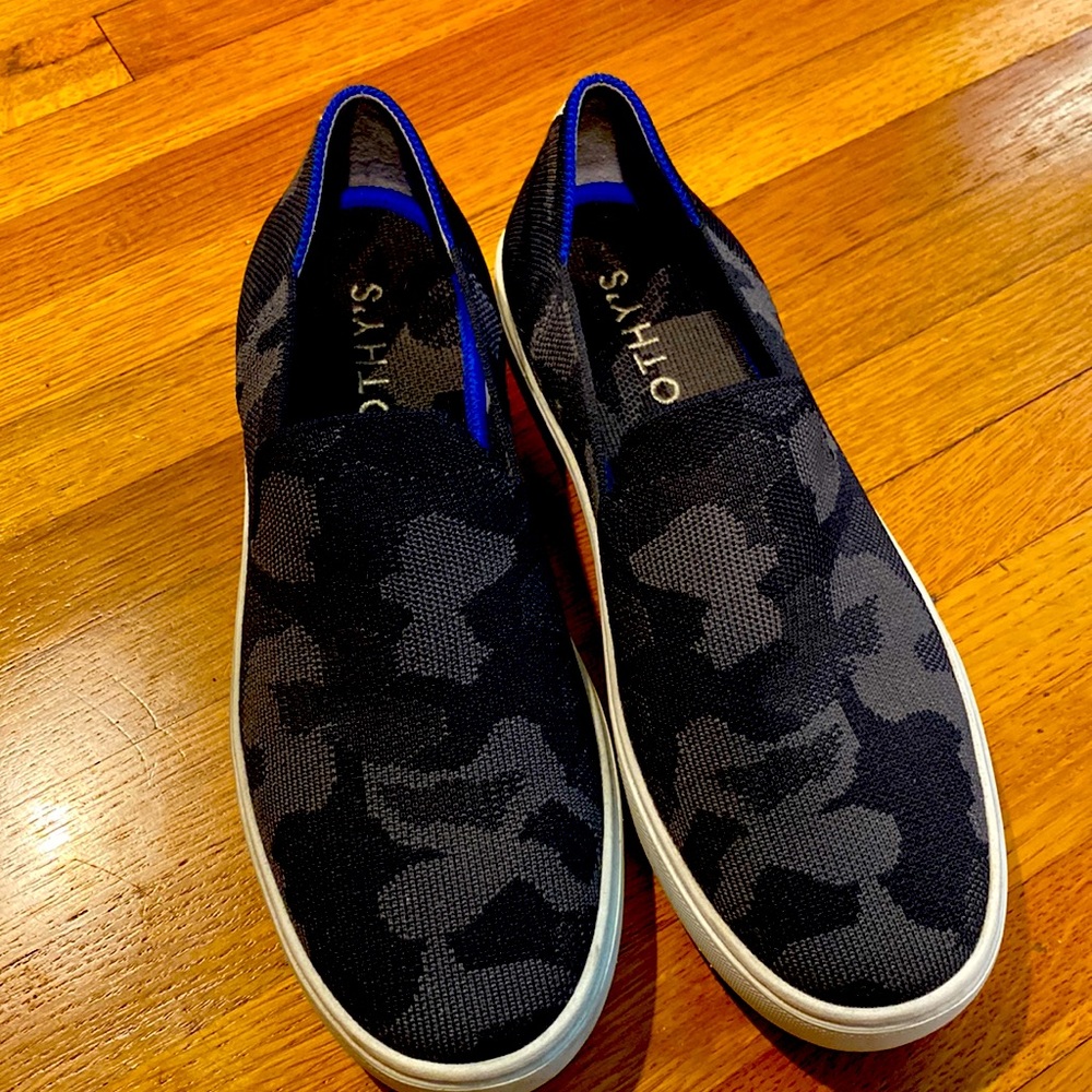 Rothy’s The Sneaker Gray Camo Women US 8.5 Slip On Sneaker.